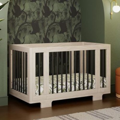 Babyletto Yuzu 8-in-1 Convertible Crib - Washed Natural/Black