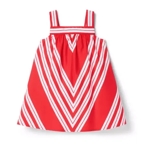 Girl Cherry Stripe The Classic Chevron Dress by Janie and Jack
