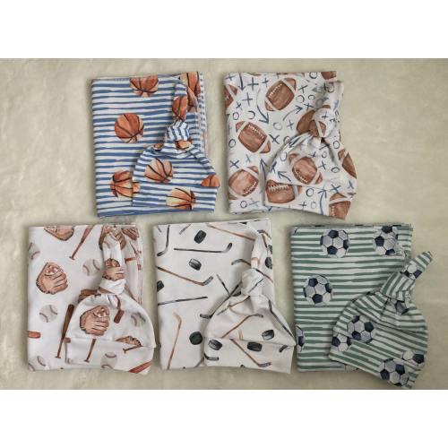Sports Swaddle Blanket & Hat Sets. Newborn Pants. Take Home Set. Football, Basketball, Soccer, Hockey, Baseball .Photo Prop. Baby Gift