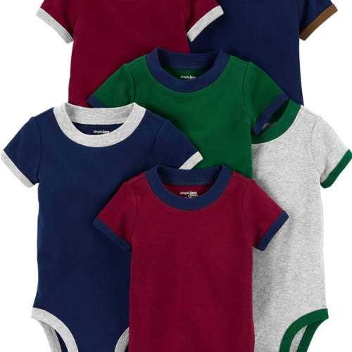 Simple Joys by Carter's Baby-Boys 6-Pack Short-Sleeve Bodysuit