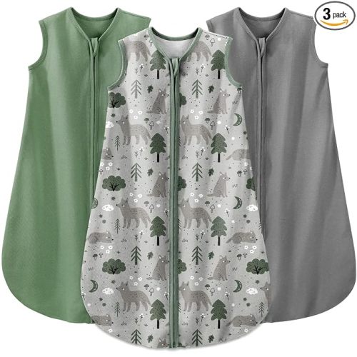 Yoofoss Baby Sleep Sack 12-18 Months Baby Wearable Blanket 100% Organic Cotton 2-Way Zipper Toddler Sleeping Sack, Lightweight Sleep Sacks for Babies