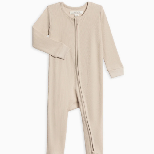 Kit Ribbed Zipper Sleeper