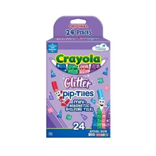 Crayola Mini Glitter PIP Magnetic Tiles 24pc Set