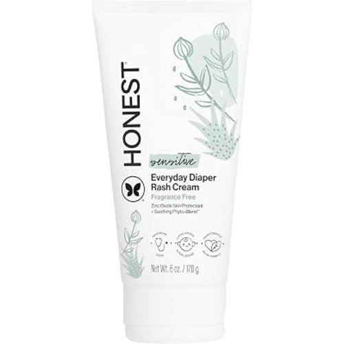 The Honest Company Diaper Rash Cream, Hypoallergenic, Cruelty-Free, 6 oz | Diaper Rash Cream, 6 Oz. Zinc Oxide, Hypoallergenic, Cruelty-Free. Moisturizing & Calming Relief For Diaper Rash.