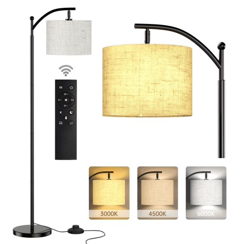 Elemore Home Dimmable LED Floor Lamp with Remote Control for Living Room, Bedroom, Office