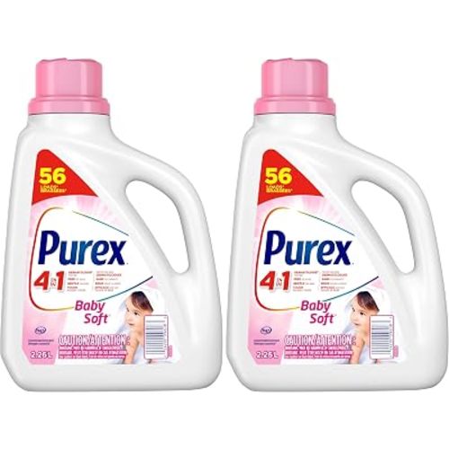Purex Baby Soft Hypoallergenic Laundry Detergent, 2.26L/56 Loads (Pack of 2)