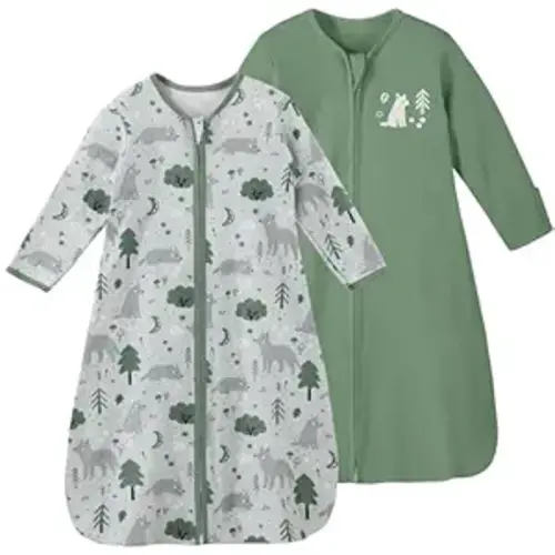 Yoofoss Baby Sleep Sack 6-12 Months Long Sleeve Wearable Blanket Baby 100% Cotton 2-Way Zipper 0.5 Tog Infants Sleeping Sack, Lightweight(Medium)