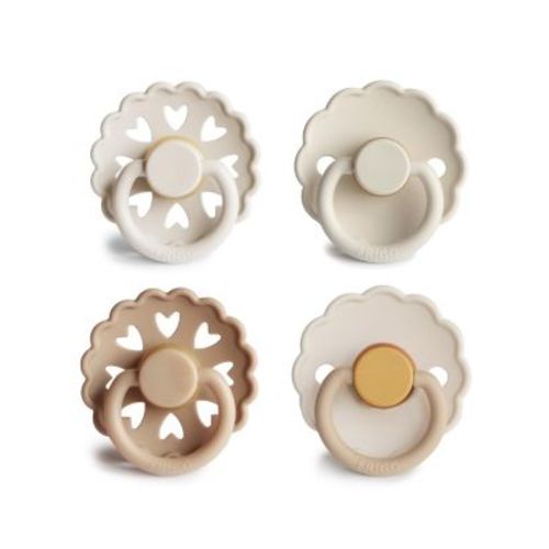 FRIGG 4-Pack Snowflake Dream Rubber Pacifiers