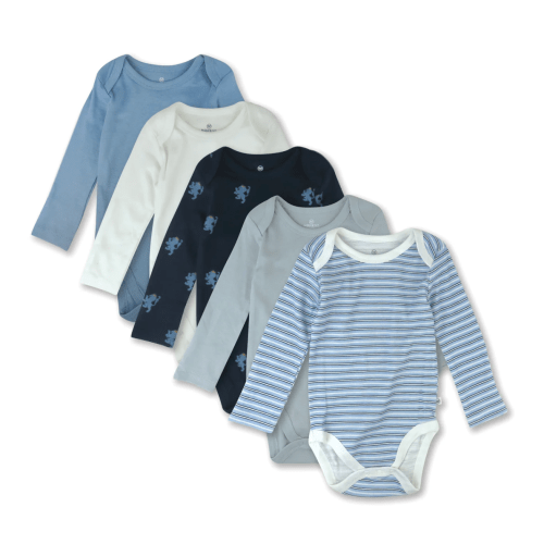 5-Pack Organic Cotton Long Sleeve Bodysuits | Honest Baby Clothing