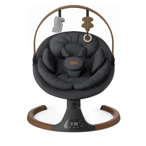 Baby Swings for Infants, Monamii Baby Swing, Bluetooth Infant Swing with Music Speaker, 5 Speeds and Remote Control, Indoor & Outdoor Use (Black) : Baby