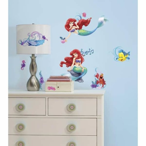 5 in. x 11.5 in. The Little Mermaid Peel and Stick Wall Decals
