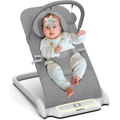 Baby Bouncer, SYCYH Portable Bouncer Seat for Baby Newborn, Infants Bouncer with Music/Removable -Toy Bar