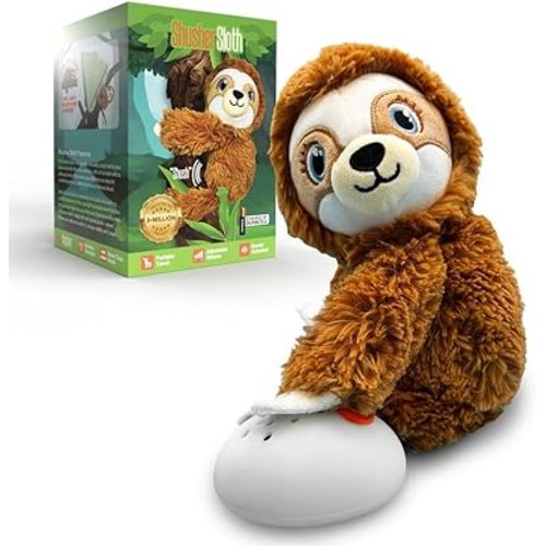 Baby Shusher Shusher Sloth - Soothing Baby Toy for Sleep, Cry Activated Baby Soother, Stuffed Animal for Babies & Kids, Hush White Noise Sounds, Crib Sound Machine for Toddlers - 1 Count
