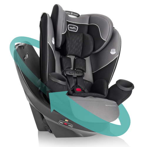 Evenflo Revolve360 Rotational All-In-One Convertible Car Seat, Amherst Gray