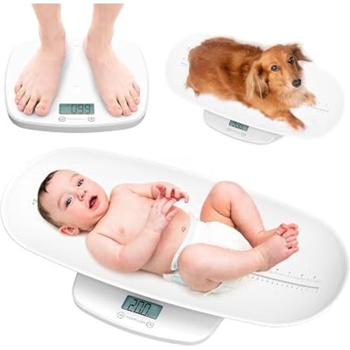 Momcozy Baby Scale, Weight, Height and Weighted Feeds, Removable Tray,