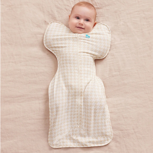Swaddle Up™ 1.0 TOG Cotton Tan Houndstooth