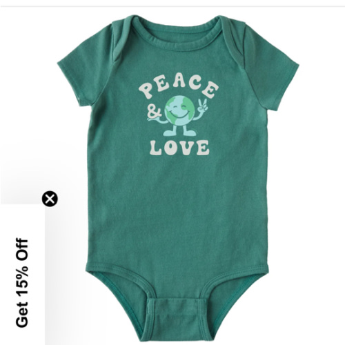 Kids' Baby Peace & Love Earth Crusher Bodysuit | Life is Good® Official Site