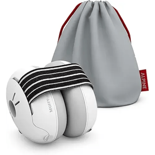 Alpine Muffy Baby Ear Protection for Babies and Toddlers up to 36 Months - CE & ANSI Certified - Noise Reduction Earmuffs - Comfortable Baby Headphones Against Hearing Damage & Improves Sleep - Black