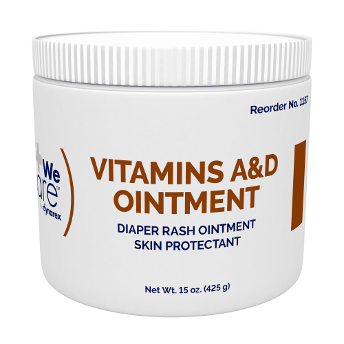 2 Pack - Dynarex Vitamin A&D Ointment 15 oz. Jar - Skin, Rash, Tattoo, Small Burns