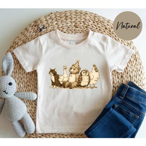 Little Bear Kids Shirt, Comfort Colors®  Animal Friends T-Shirt, Little Bear Youth Graphic Top, 90s Cartoon Little Bear Toddler Top