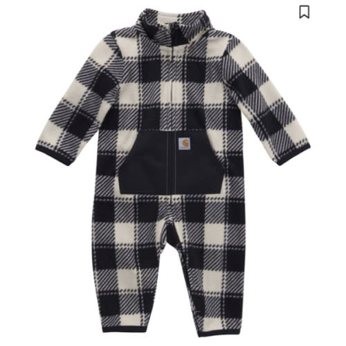 Carhartt Infant Boys' Plaid Print Long Sleeve Onesie
