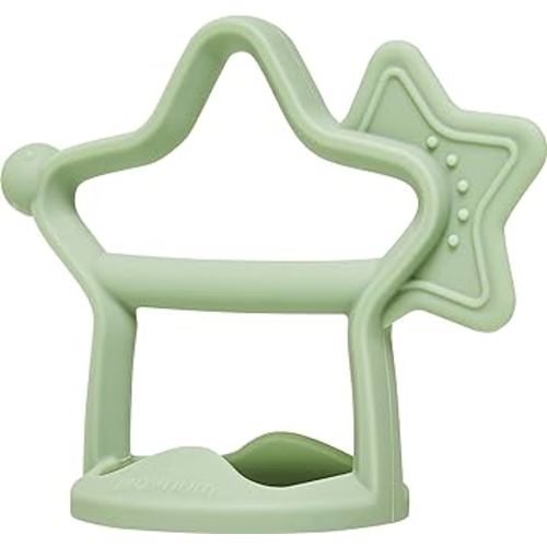Moyuum Silicone Star Teether Toy | Made in Korea, Provides Teething Relief, Wearable Wrist Teether is Easy to Hold, Drop Resistant Bracelet, Babies 3+ Months