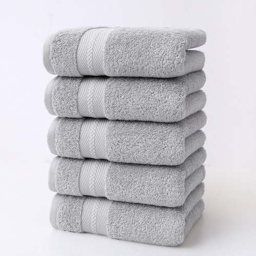 Bath Towels Set 5 Pack Soft Absorbent Cotton for Bathroom Spa or Gym, Quick Drying, Durable, Machine Washable, Blue Green Gray