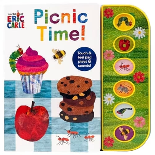 World of Eric Carle - Picnic Time! Textured Sound Board Book Touch & Feel Textured Sound Pad for Tactile Play