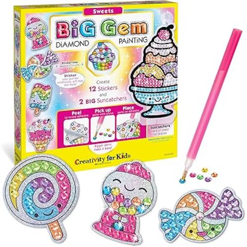 Creativity for Kids Big Gem Diamond Painting Kit: Sweets Stickers and Suncatchers