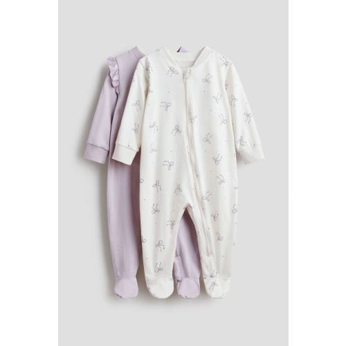 2-PACK ZIP-UP PAJAMA JUMPSUITS