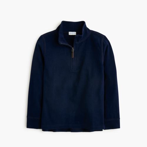 Boys' 100% cotton sueded jersey quarter-zip