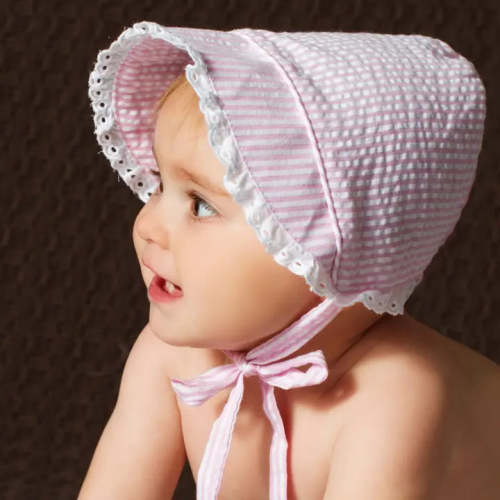 Mary Seersucker Bonnet (Pink) – Littles on 5th