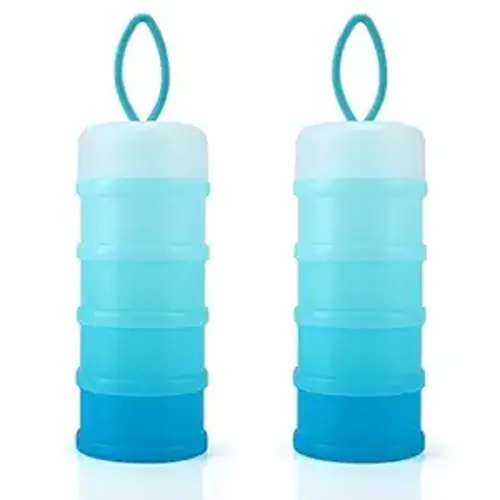 Accmor 2 Pack Baby Formula Dispenser On The Go, Stackable Formula Dispenser Formula Container to Go, Non-Spill Portable Milk Powder Kids Snack Storage Container, BPA Free