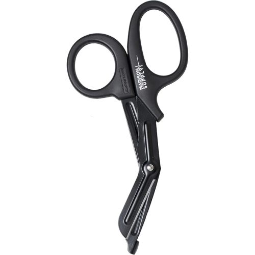 7.5 Inches Premium Stainless Steel Trauma Shears for Left and Right Hand - Non-Stick Coated Blades Medical Scissors - Durable Fluoride-Coated Nurse Scissors - Black