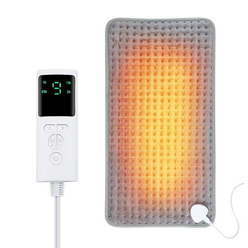 FlareMore Electric Heating Pads for Back Neck Abdomen Shoulder Auto-off,New Gifts for Women Men,12x24 Gray
