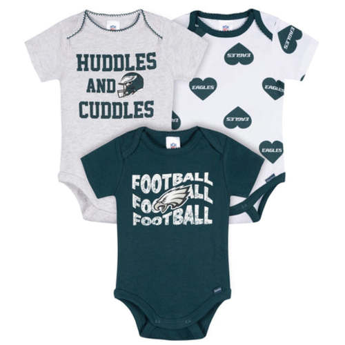 3-Pack Baby Girls Philadelphia Eagles Bodysuit Set