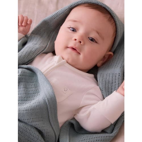 MORI Blue Blend Cellular Baby Blanket - Size One