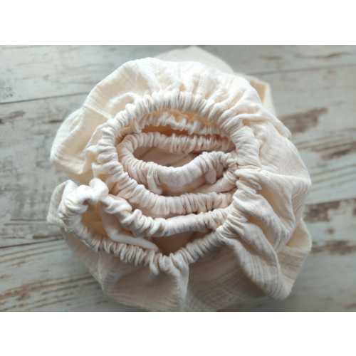 Baby Muslin Fitted Sheet: select SnuzPod 5, SnuzKot, Cotton Bedside Cribs Sheet in white