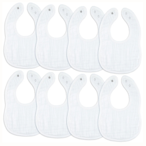 Muslin Bibs in White – Comfy Cubs