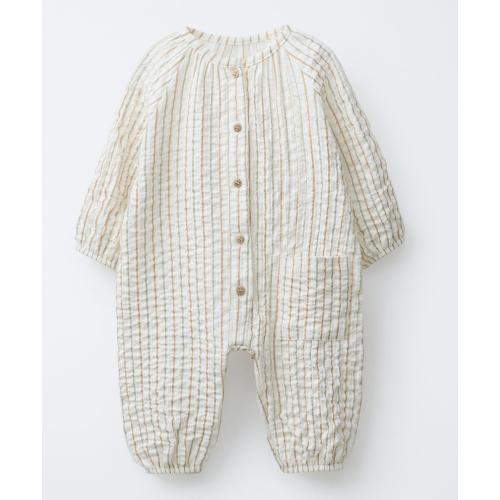 STRIPED ROMPER - Ecru | ZARA United States