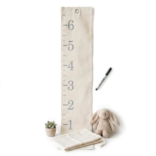 Canvas Growth Chart for Wall - Canvas Fabric Natural Color