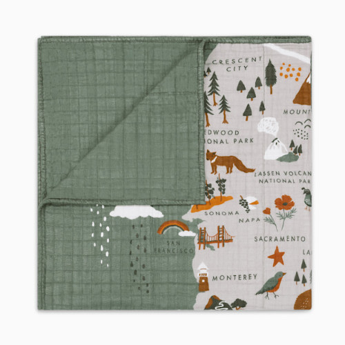 babyletto Quilt in 3-Layer GOTS Certified Organic Muslin Cotton - California