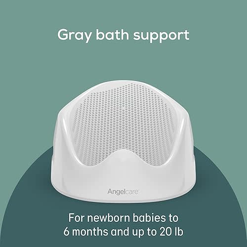 Angelcare Baby Bath Support (Gray) | Ideal for Babies Less Than 6 Months Old