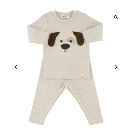 oh baby! Two Piece Set - Puppy Face - Malt