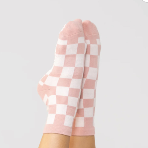 Studio Socks - Rose Check