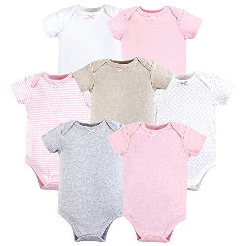 Hudson Baby Unisex Cotton Bodysuits, Girl Basic, 12-18 Months