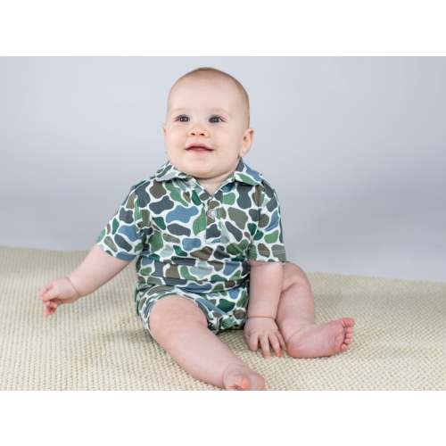SS Polo Romper - Camo – Goosies