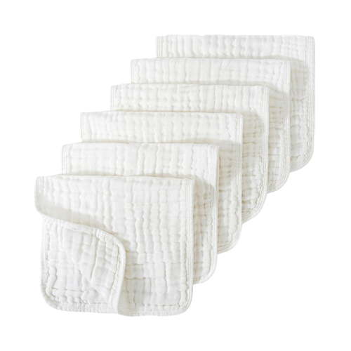 kkbbma under $5 6 Packs Super Soft Baby Burp Cloths - Boys And Girls Baby Washcloths Extra Absorbent Comfort Lovely Newborn Baby Hand Washcloths