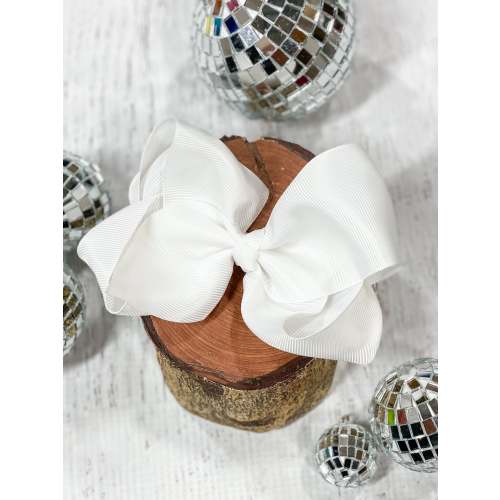 4.5" Classic Grosgrain Hair Bow | Alligator Clip, Satin Headband, or French Clip