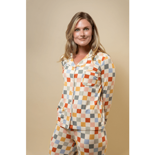 Womens PJ's Long Sleeve (Vintage Checkered) – Snuggle & Slumber